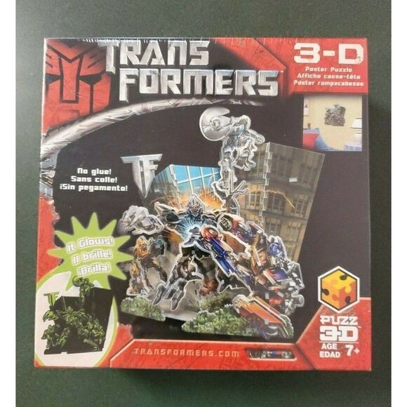 Transformers Puzzle Poster Glows In Dark 3D Sealed - Picture 1 of 4